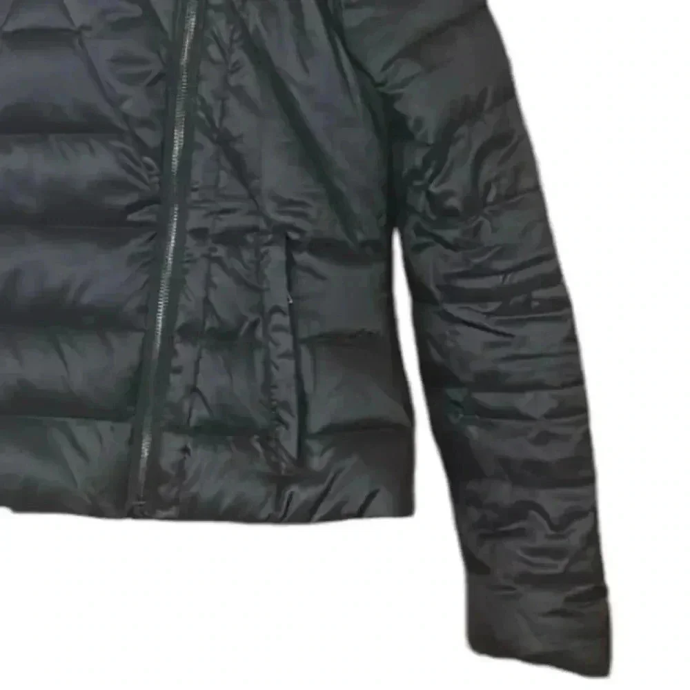 Bebe Quilted Puffer Down Filled Hooded Jacket Women’s Size XS Black
